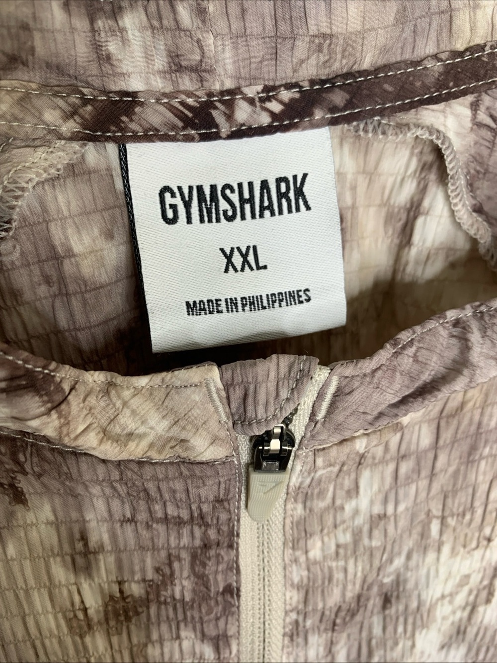Gymshark Elevate Woven Jacket Womens XXL Cement Brown Spray Dye New without Tag - Picture 8 of 14